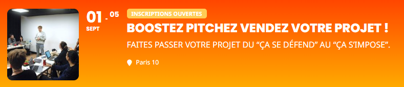 Formation « Boostez, pitchez, vendez votre projet » | Script Services